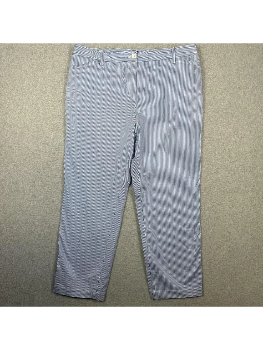 Brand New Talbots Women's Size 16P Blue Cotton Stretch Chino Pants Trousers - Picture 1 of 10